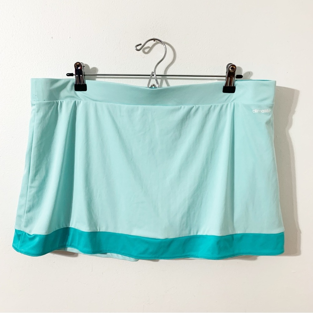 adidas Climalite Athletic Tennis Running Skirt Contrasting Band Shorts Lining - Picture 3 of 11